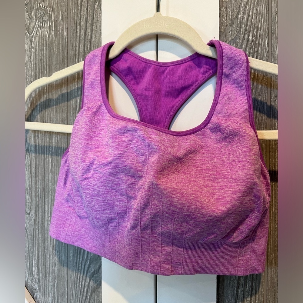 D06.17. C9 by Champion Duo Dry Purple Seamless Sports Bra L